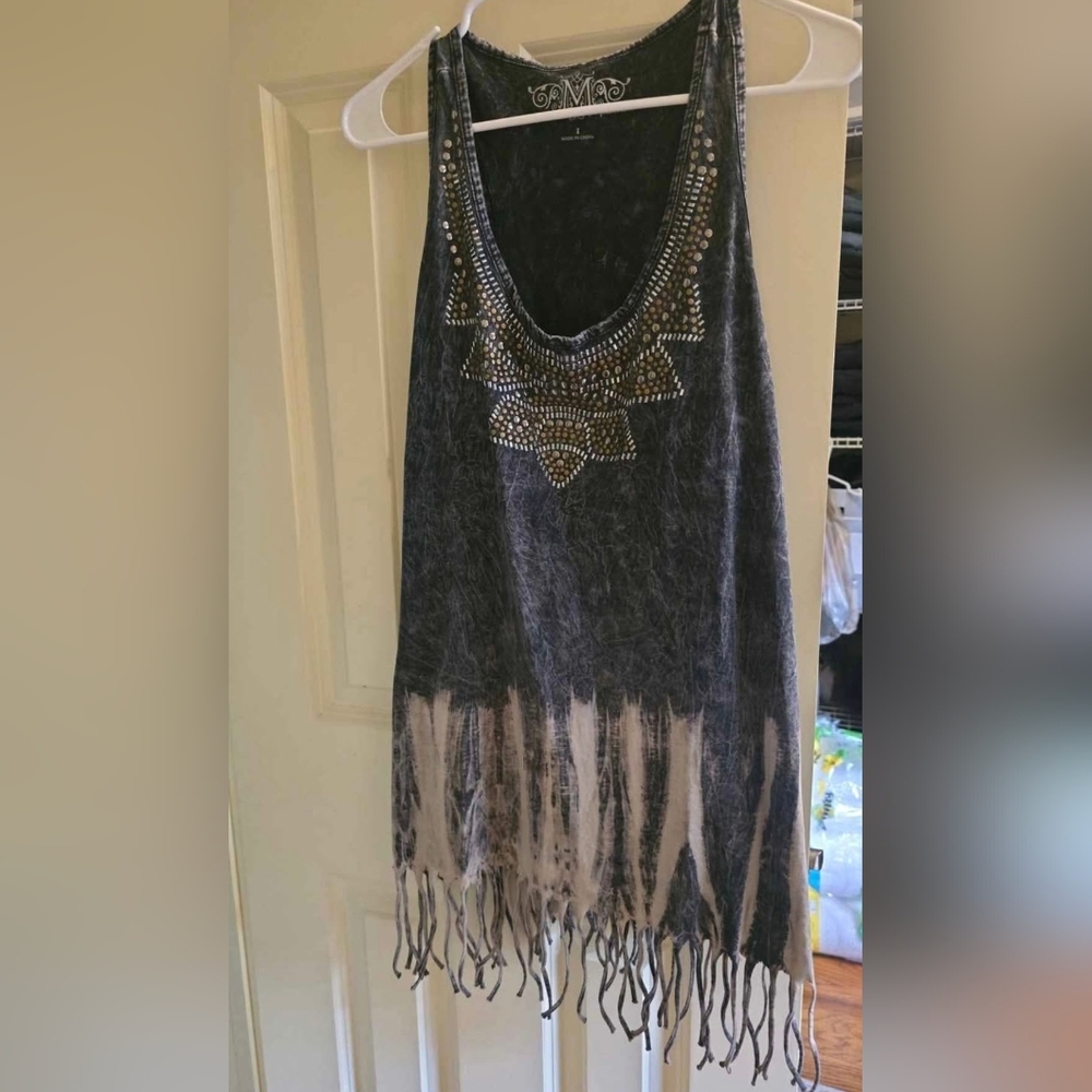 Maurices Studded fringe tank -Size Large (Runs a little big)